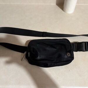 lululemon athletica Black Belt Bag with Adjustable Strap and Durable Fabric